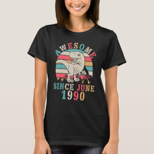 T-shirt Danse Dinosaure Anniversaire 32 Ans Magnifique Dep
