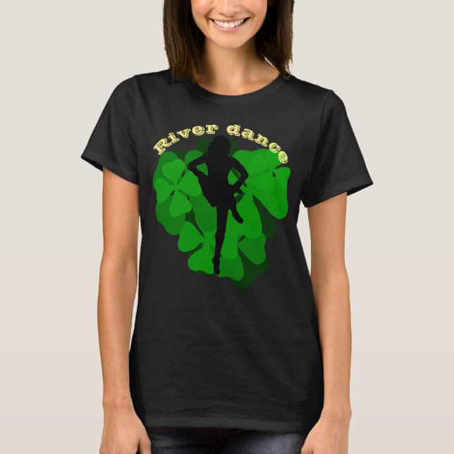 T-shirt Danse fluviale, Danse irlandaise, Clover vert/sham (Devant)