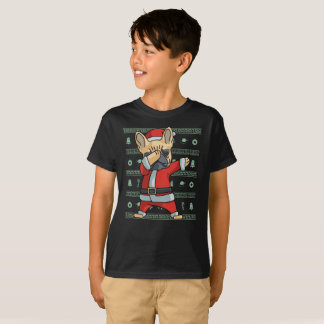 T-shirt Danse française tamponnante de limande de Noël de