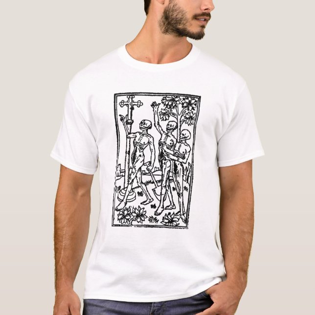 T-shirt Danse Macabre T-Shirt, Memento Mori, Skeleton (Devant)