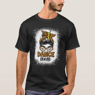 T-shirt Danse Maman Leopard Messy Bun Bleached Women Mothe