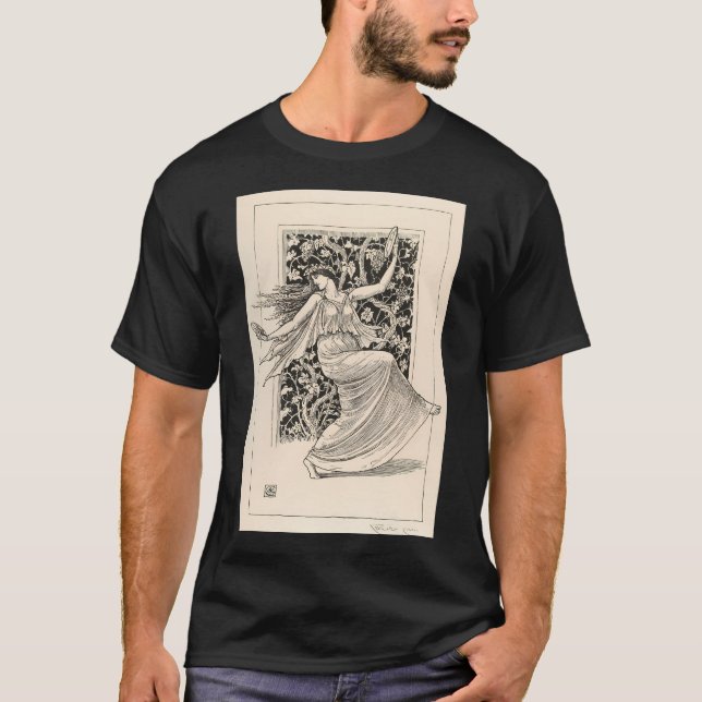 T-shirt Danse Nymphe Par Walter Crane (Devant)