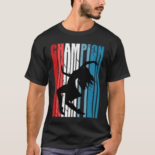 T-shirt Danse Rétro Champion d'Anniversaire Silhouette Rou (Devant)