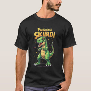 T-shirt Danse Skibidi préhistorique T-Rex Mème Internet Di