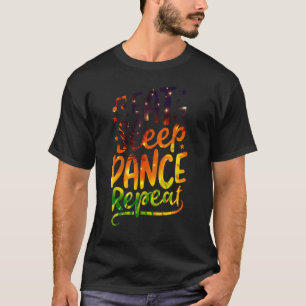 T-shirt Danser Dormir Répéter Danser Garçons Filles Danseu