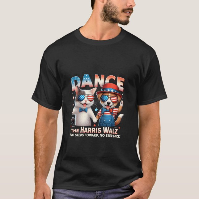 T-shirt Danser Harris Walz Drôle Chat Ladies Kamala Harr (Devant)