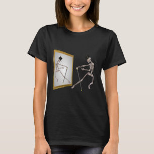 T-shirt Danser Squelette En Miroir Drôle