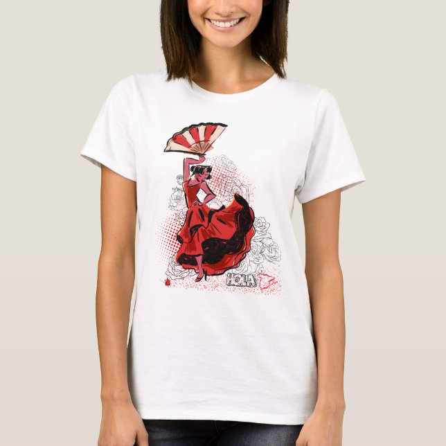 T-shirt Danseur de flamenco espagnol (Devant)