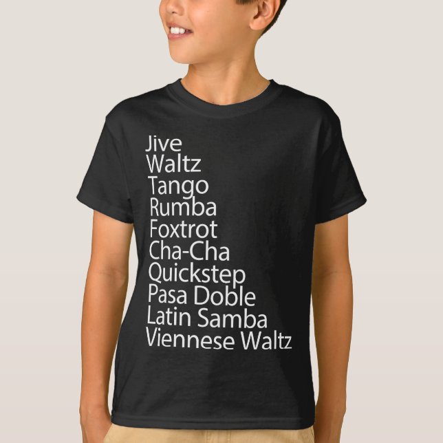 T-shirt Danseur de salle de bal 10 danses traditionnelles  (Devant)