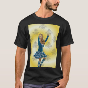 T-shirt Danseur des montagnes écossais de lapin mignon