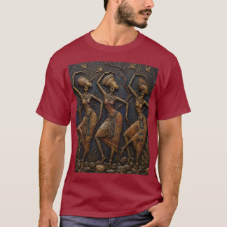 T-shirt Danseurs Africains Traditionnels Sculptés, Tribu A