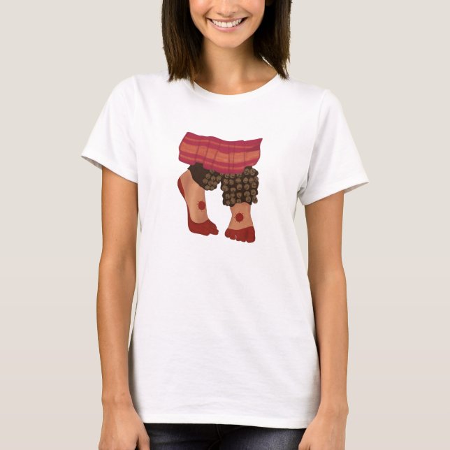 T-shirt Danseurs Bharatanatyam Pieds Design personnalisé (Devant)