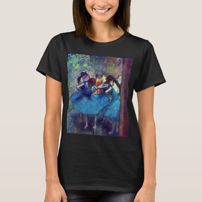 T-shirt Danseurs en bleu par Edgar Degas, Ballet Art Vinta (Devant)