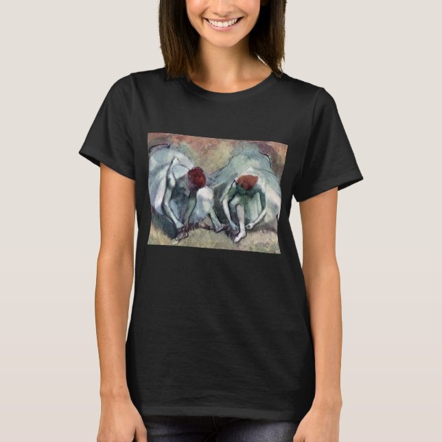 T-shirt Danseurs lacant leurs chaussures par Edgar Degas (Devant)