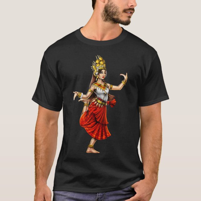 T-shirt Danseuse Apsara cambodgienne khmère (Devant)