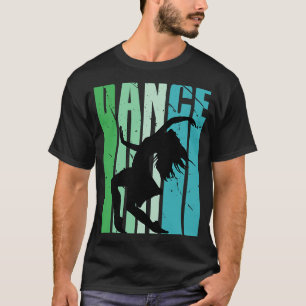 T-shirt Danseuse Danseuse Danseuse Retro Couleur Filles Po