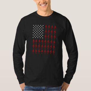 T-shirt Danseuse de ballet Ballerine Danse du drapeau amér