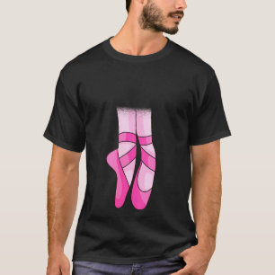 T-shirt Danseuse De Ballet Femme Pointe Toe Chaussure Pour