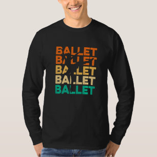 T-shirt Danseuse de ballet vintage rétro barres de musique