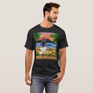 T-shirt Danseuse de hula du coucher de soleil hawaïen