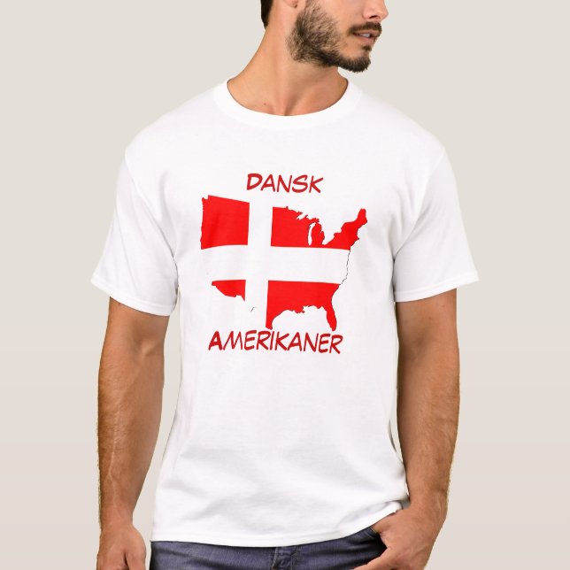 T-shirt Dansk Amerikaner (Américain danois) (Devant)