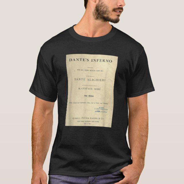 T-shirt Dante Inferno Purgatoire Occulte Dark Academia Aes (Devant)