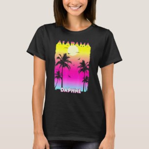 T-shirt Daphne Alabama Al coucher de soleil Vintage d'été