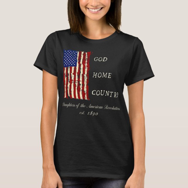 T-shirt DAR Motto Les filles de la révolution américaine (Devant)