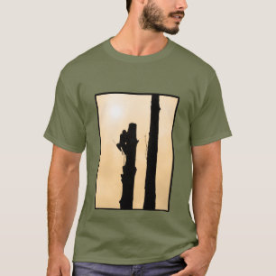 T-shirt d'arboristes : Minimaliste silhouetté de