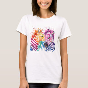 T-shirt d'arc-en-ciel de zèbre