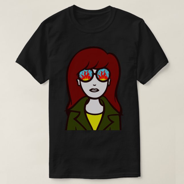 T-shirt Daria sur le feu (Design devant)