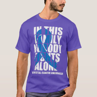 T-shirt Dark Blue Ribbon Family Colorectal Cancer Awarenes