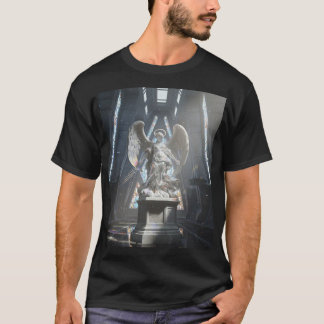 T-shirt Dark Fallen Angel Statue\Gothic Cathedral T-Shir