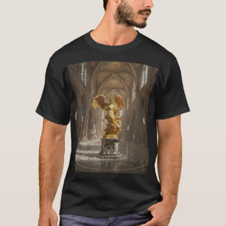 T-shirt Dark Fallen Angel Statue\Gothic Cathedral T-Shir