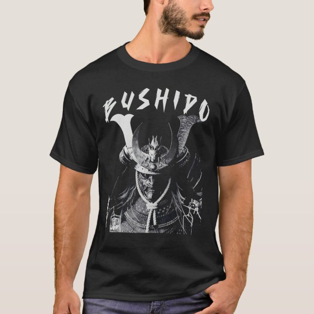 T-shirt Dark Japanese Ghost Samurai Warrior Bushido Way Ae (Devant)