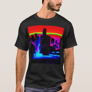T-shirt Dark Neon City 502 Retro