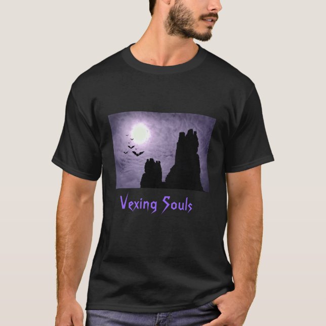 T-shirt Dark_Ruins_Bats, âmes de vexer (Devant)