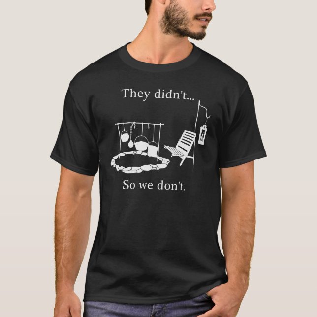 T Shirt, dark with white printing T-Shirt (Front)
