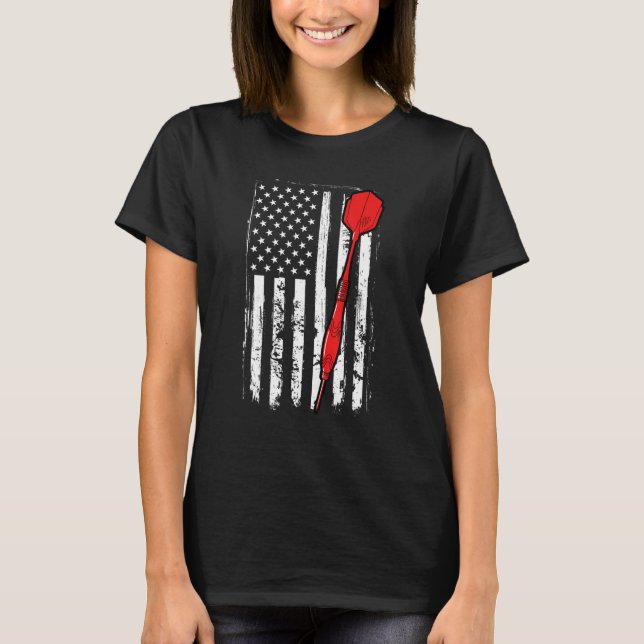 T-shirt Dart arrow and a US flag (Devant)