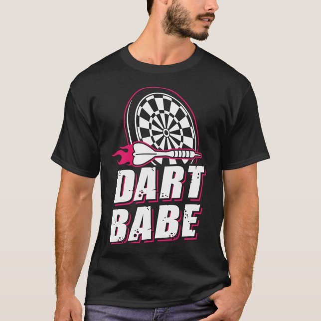 T-shirt Dart Babe fléchettes Joueuse fléchettes Dames fill (Devant)