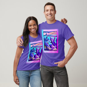 T-shirt d'art baleine moderne