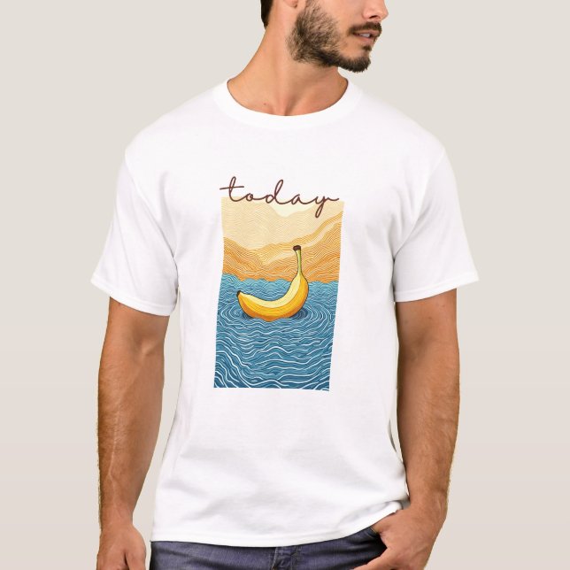 T-shirt d'art calm Horizon Valley Line (Devant)
