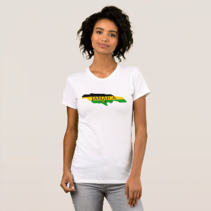 T-shirt d'art couleur drapeau jamaïcain