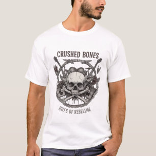 T-Shirt d'art d'album Rock & Roll Skull and Guitar