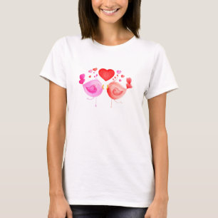T-shirt d'art d'aquarelle pour inséparables lunair