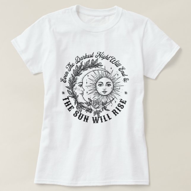 T-shirt d'art de la Lune et de la Ligne du Visage  (Design devant)
