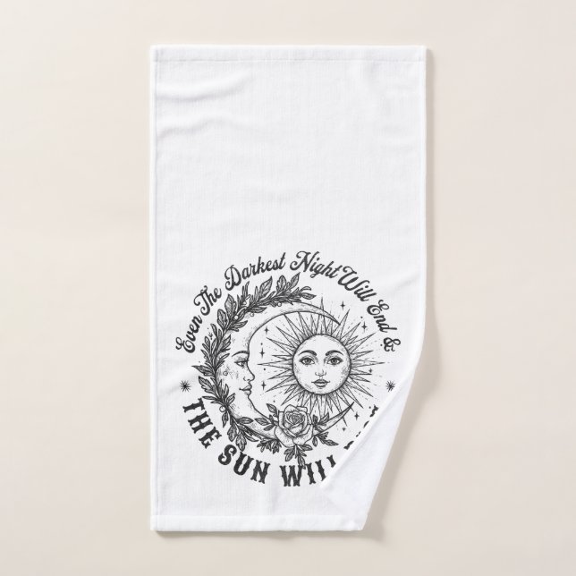 T-shirt d'art de la Lune et de la Ligne du Visage  (Serviette à main)