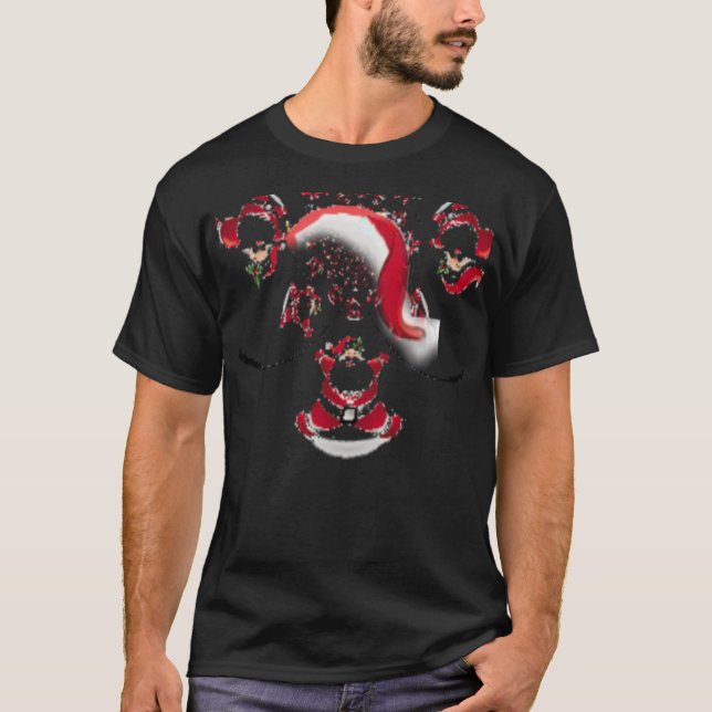 T-shirt d'art de Noël Santa Hat Word (Devant)