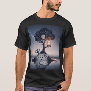 T-Shirt d'Art Esthétique Surréaliste Collage Rétro
