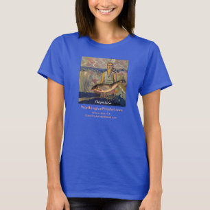 T-shirt d'art fin inspiré de la Norvège avec poiss